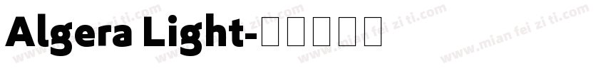 Algera Light字体转换